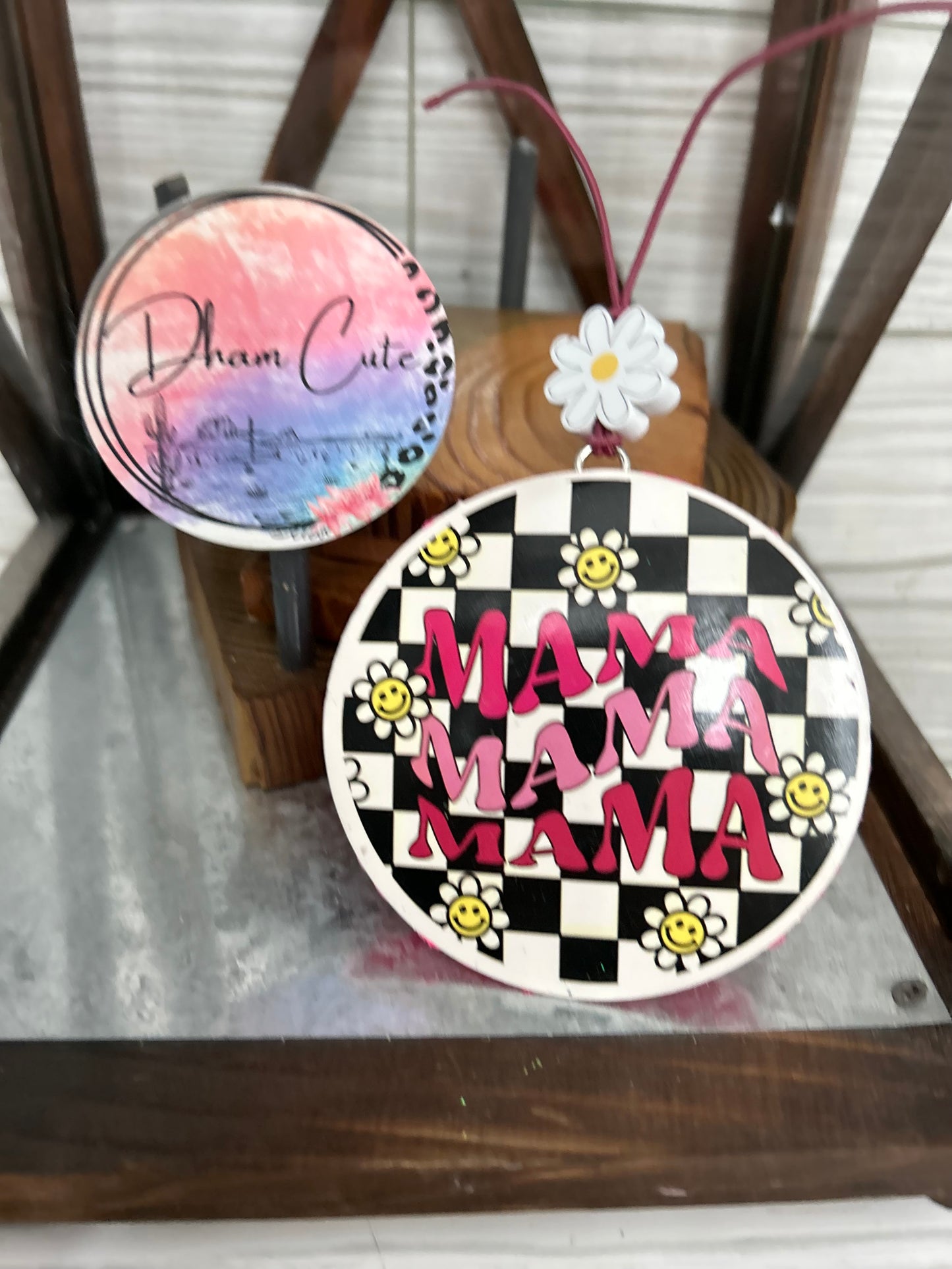 “Girly” 3” Card stock Round-(Freshie or Vent  clip)