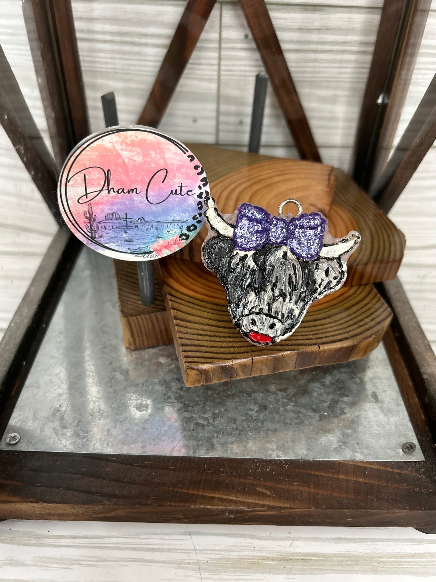 Mini Highland cow ( vent clip)