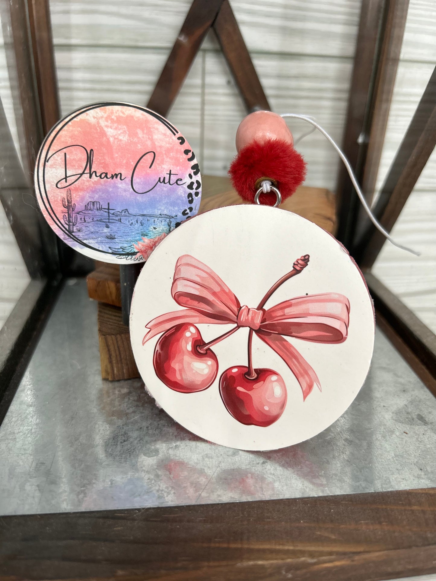 “Girly” 3” Card stock Round-(Freshie or Vent  clip)